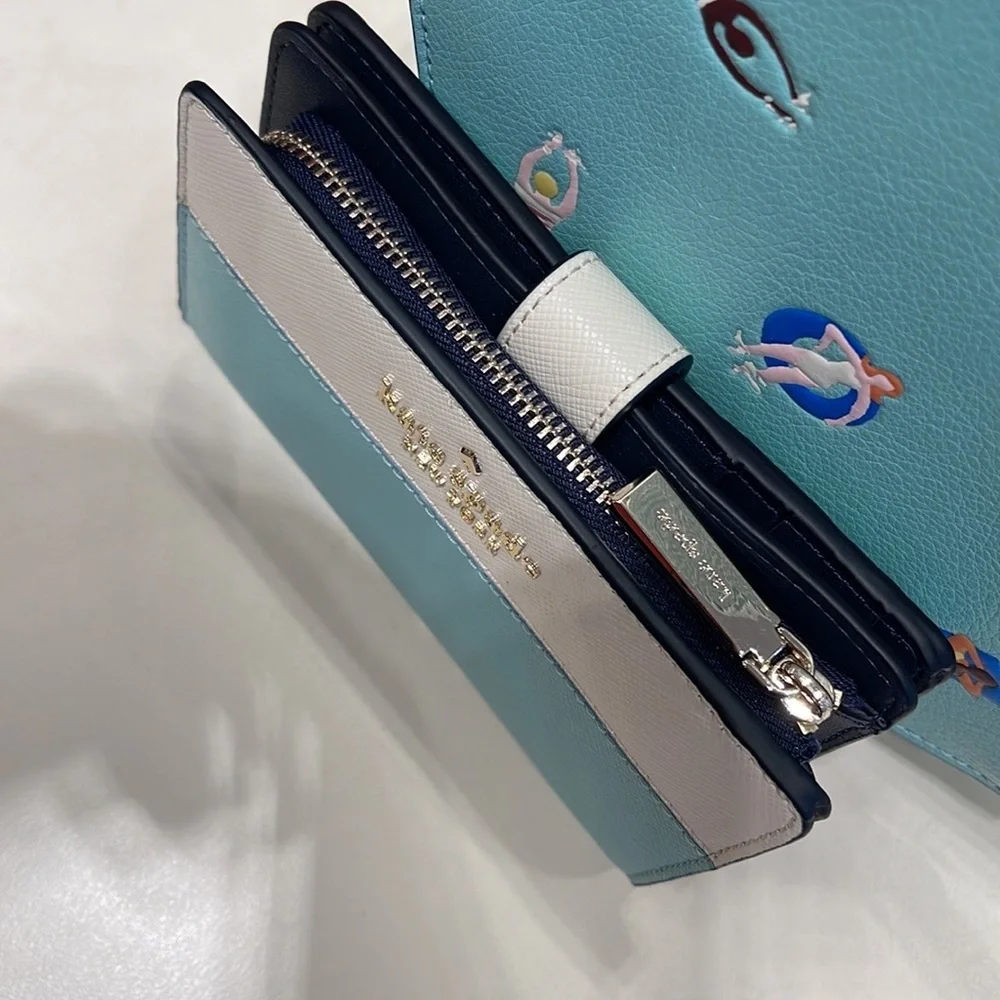 Kate Spade staci medium compact bifold wallet POOLSIDE MULTI